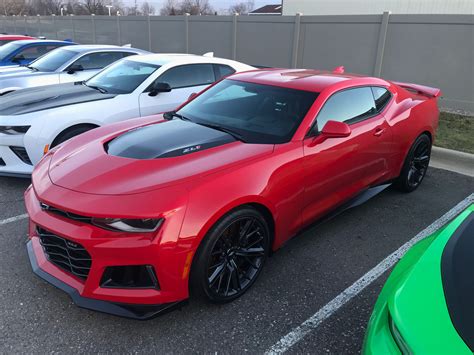 Chevrolet Camaro ZL1 painted in Red Hot Photo taken by: Me | Chevy camaro zl1, Chevrolet camaro ...