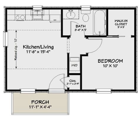 One Bedroom House Plans for Starter Homes | CK