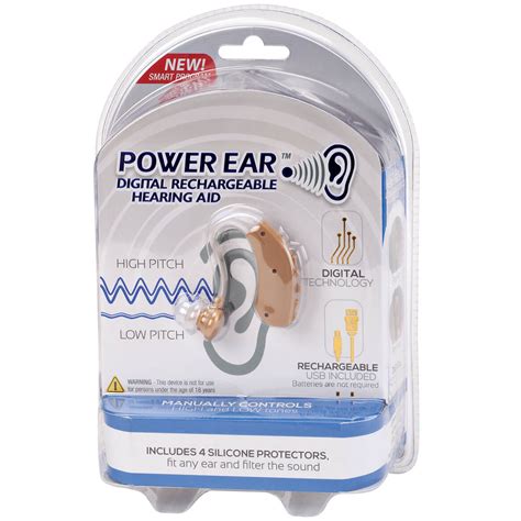 Power Ear Digital Rechargeable Hearing Aid - Hearing Aid - Easy Comforts