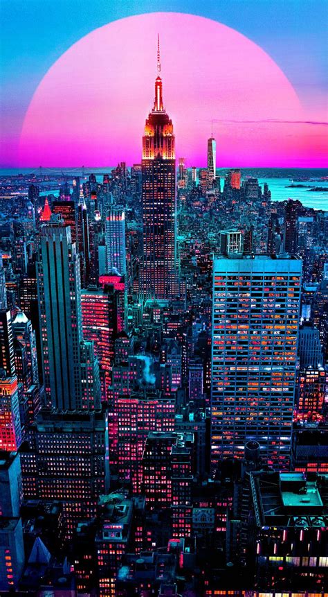 Neon City Aesthetic Wallpaper Laptop