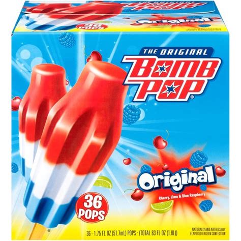 Bomb Pop Original Ice Pops (1.75 fl oz) - Instacart