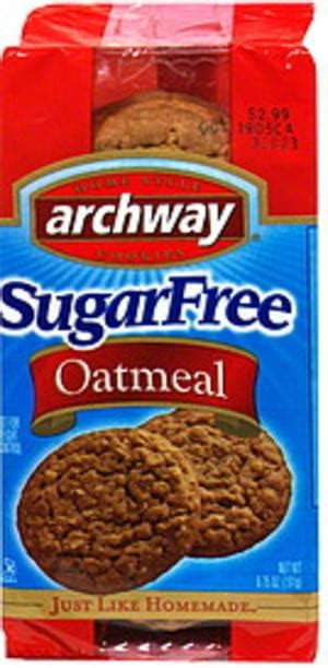 Archway Sugar Free, Oatmeal Cookies - 6.75 oz, Nutrition Information | Innit