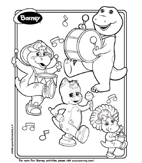 Free Printable Barney Coloring Pages | hubpages