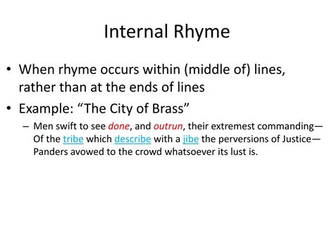 What Is An Internal Rhyme Scheme