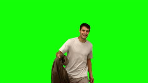 Man Jumping On The Sofa On Green Screen In Slow Motion Stock Footage Video 4114267 - Shutterstock