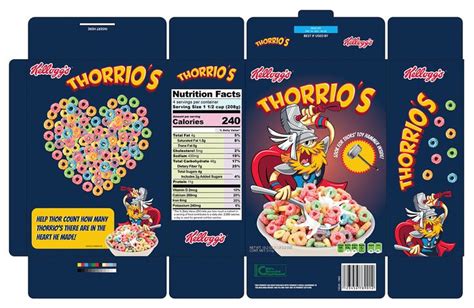 Thorrio's Cereal Box Design on Behance | Box design templates, Paper toys template, Box template