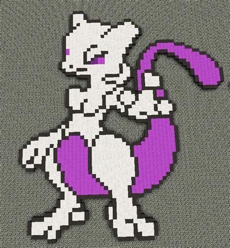 150 Mewtwo Pixel Art Pokemon Dessin Petit Carreau Pixel Art Minecraft | Images and Photos finder