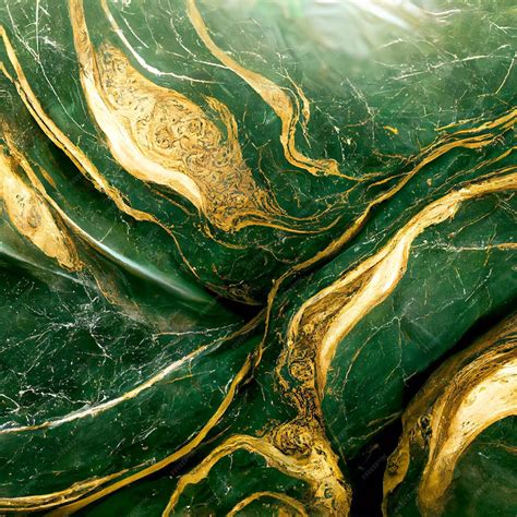 Premium Photo | Green marble with gold inserts realistic texture abstract stone surface ...