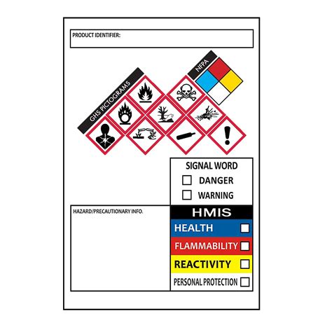 Buy GHS Labels, SDS OSHA Labels for Safety Data, 3 x 4 Inch MSDS Stickers with GHS Pictograms ...