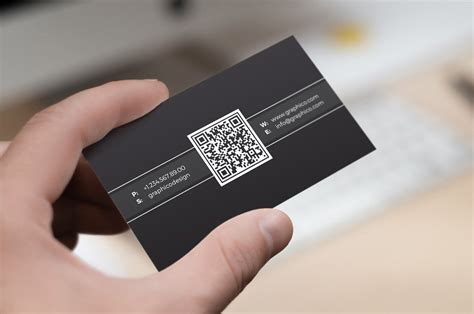 Simple QR Code Business Card Design Template Photoshop Templates Modern, Coprorate, Creative ...