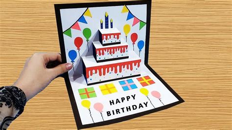 Diy pop up cake card easy birthday card greeting cards for birthday – Artofit