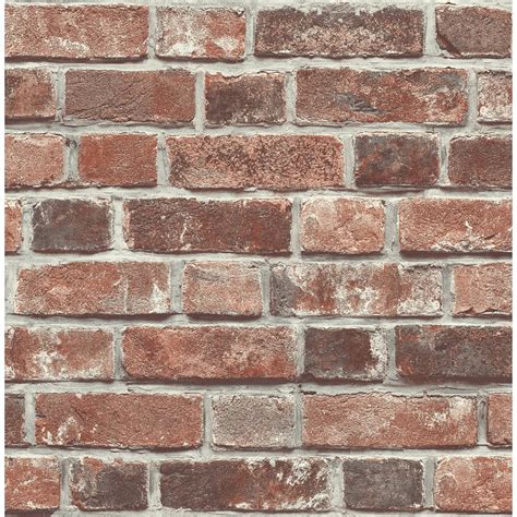 NextWall Distressed Red Brick Peel and Stick Wallpaper - Walmart.com - Walmart.com