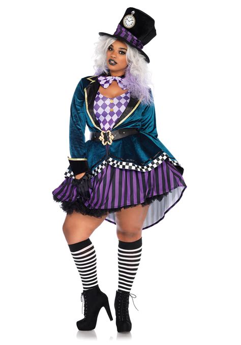 Plus Size Ladies Delightful Mad Hatter Costume