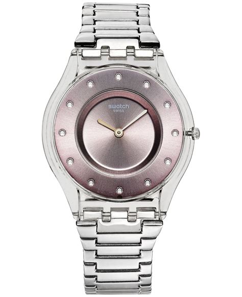 Lyst - Swatch Women's Swiss Silver Drawer Stainless Steel Bracelet Watch 34mm Sfk393g in Metallic