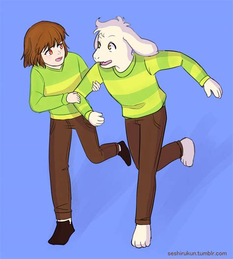 Chara And Asriel Playing by Seshirukun on DeviantArt