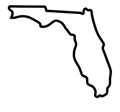 Florida Outline Copy Florida Outline Transparent Background - Clip Art Library