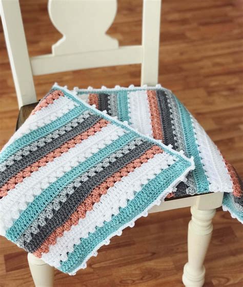 Quick and Simple Striped Baby Blanket - Cream Of The Crop Crochet