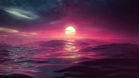 Oceanic Sunset Visualizer [1920 x 1080] : wallpapers | Free animated wallpaper, Sunset wallpaper ...