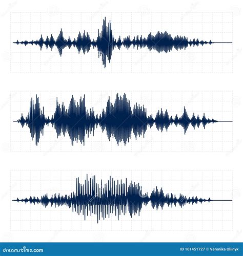 Seismograph Chart. Seismic Activity Diagram, Radio Frequency Waves and Oscilloscope Waveform ...