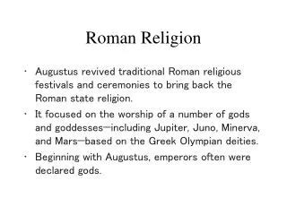 PPT - How Does Christianity Differ from Ancient Roman Religion PowerPoint Presentation - ID:12564697