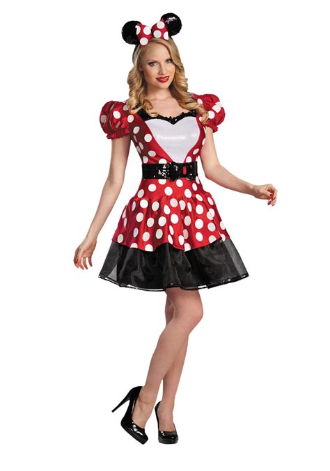 Red Glam Minnie Mouse Costume | Minnie Mouse Adult Costume