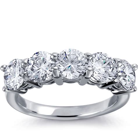 Classic Five-Stone Diamond Ring in Platinum | Blue Nile