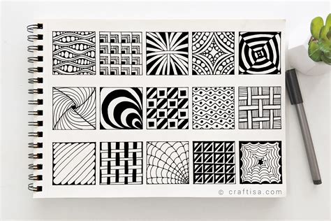 15 Easy Doodle/Zentangle patterns | Simple doodles, Zentangle patterns, Easy zentangle patterns