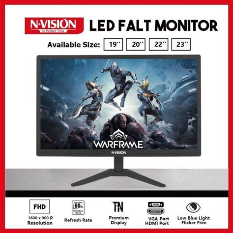 Nvision 19 /20 /22'' inch Led Monitor HD 720P 60Hz Computer Monitor Office Gaming CCTV Display ...