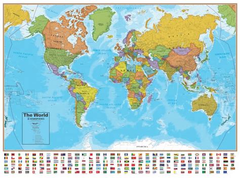 Wall Map of the World - Laminated - Just $19.99!