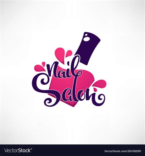 Logo template for your nail studio and manicure Vector Image