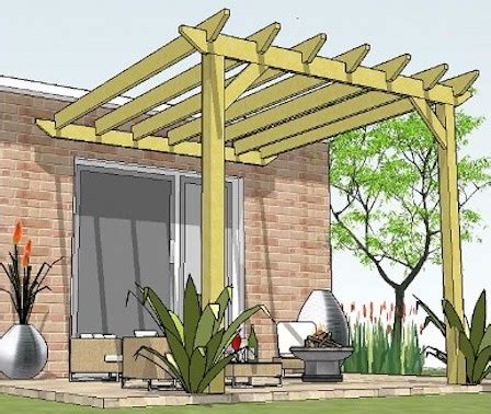 Attached Lean-to Pergola Plans