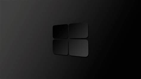 Download Windows 11 Logo On Gradient Black Wallpaper | Wallpapers.com