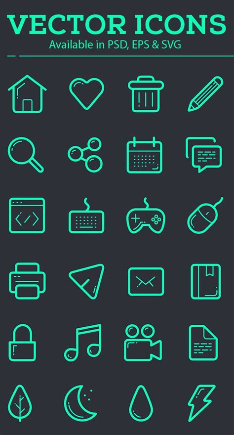 3 weather neon icons – Artofit