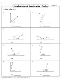 19+ Complementary Supplementary And Vertical Angles Worksheet Pdf - RhianPaighton