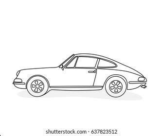 Hand Drawing Sports Car Side View Stock Vector (Royalty Free) 637823512 | Shutterstock