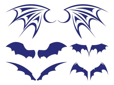 Bat Wings Set Vector Art & Graphics | freevector.com