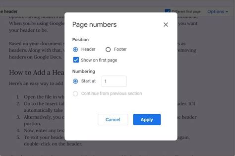 How to Add a Header in Google Docs