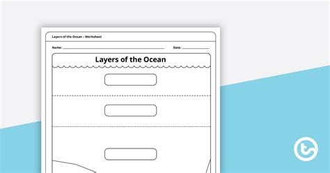 Layers of the Ocean Worksheet | Teach Starter