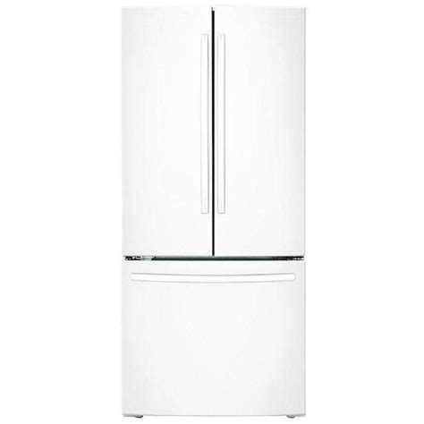 Samsung 30-inch W 21.6 cu. ft. French Door Refrigerator with Bottom Freezer in White | The Home ...