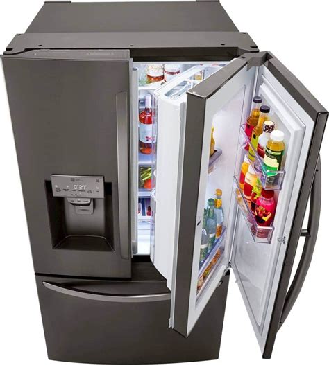 Best Buy: LG 29.7 Cu. Ft. French Door-in-Door Smart Refrigerator with Craft Ice Black Stainless ...