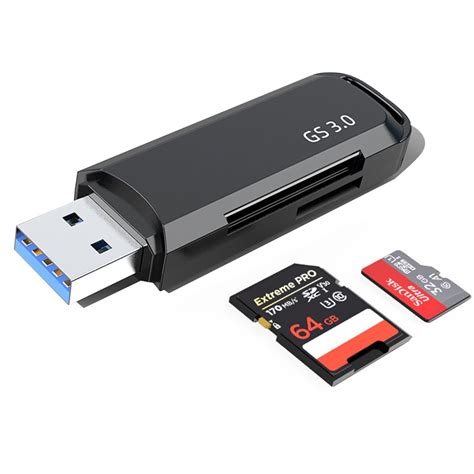 USB 3.0 Card Reader, SD / Micro SD Reader, Portable Card Reader for SD, SDHC, SDXC, MicroSD ...