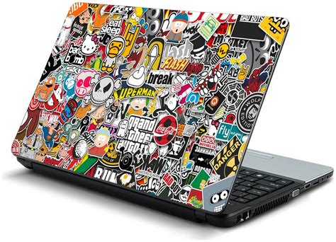 Buy Namo Arts Sticker Bomb Laptop Skin Stickers for HP-Dell-Lenovo-Acer-Asus 15.6 inch Laptops ...