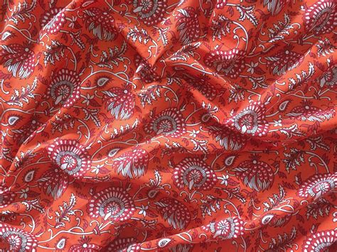 Indian Print Cotton Fabric Hand Block Print Fabric Fabric - Etsy