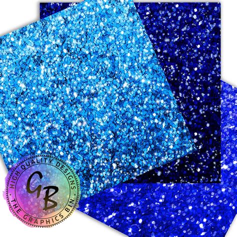 Chunky Blue Glitter Digital Paper Digital Glitter Texture - Etsy