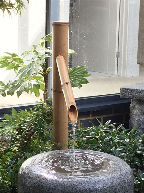 Traditional Japanese Garden Water Feature: Bamboo Water Spout