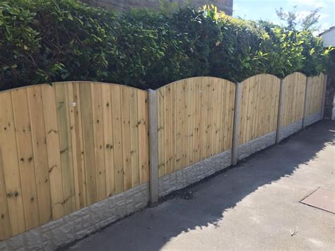 Fencing panels in concrete fence posts with gravel boards Concrete Fence Panels, Concrete Fence ...