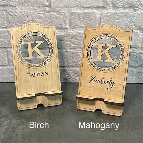 Personalized Laser Cut Wood Phone Stand - Etsy