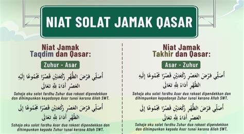 Solat Jamak Dan Qasar : Panduan, Syarat & Niat (JAKIM)