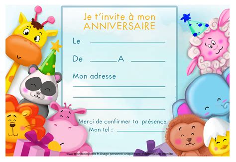 Carte Invitation Anniversaire Electronique | Zeeep Web