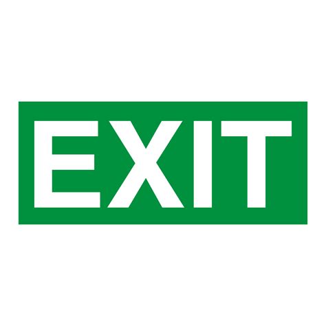 Exit Sign on Transparent Background 17259755 PNG